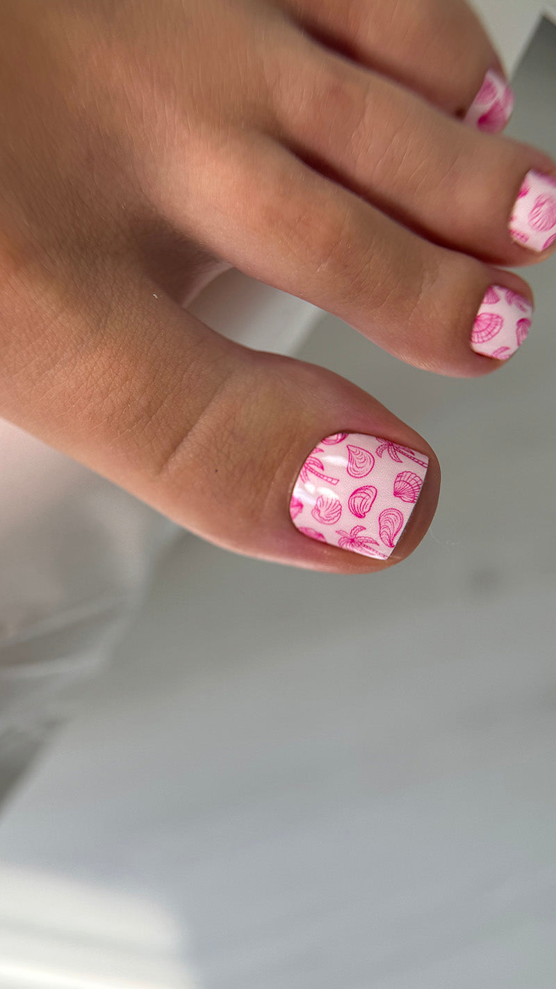 Pedicure Palm Shells. Nail wrap WR-762