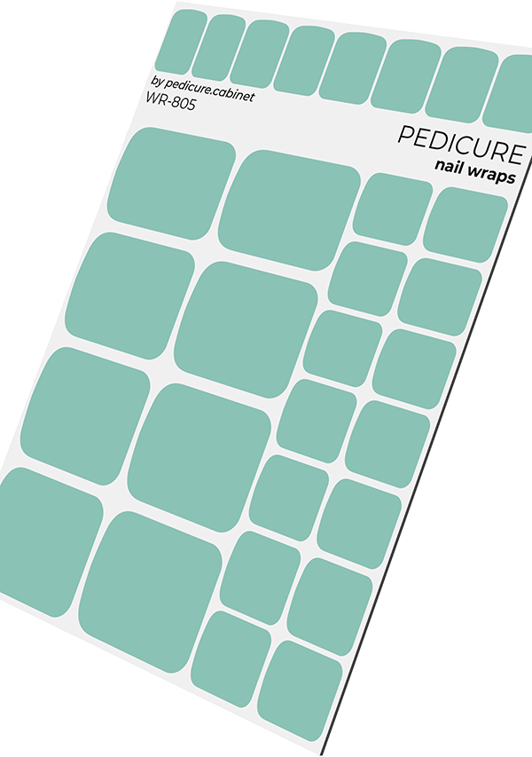 Pedicure Mint. Nail wrap WR-805