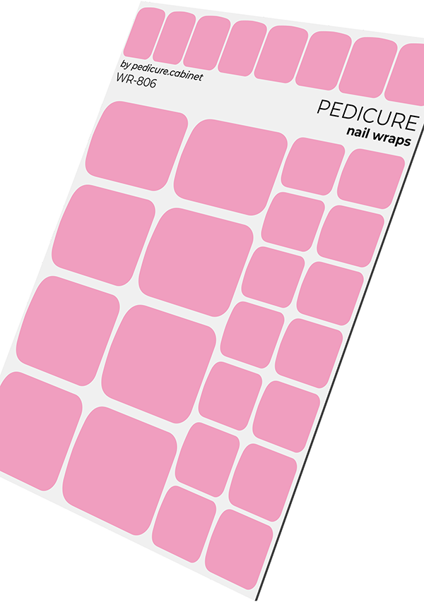 Pedicure Pink delicate. Nail wrap WR-806