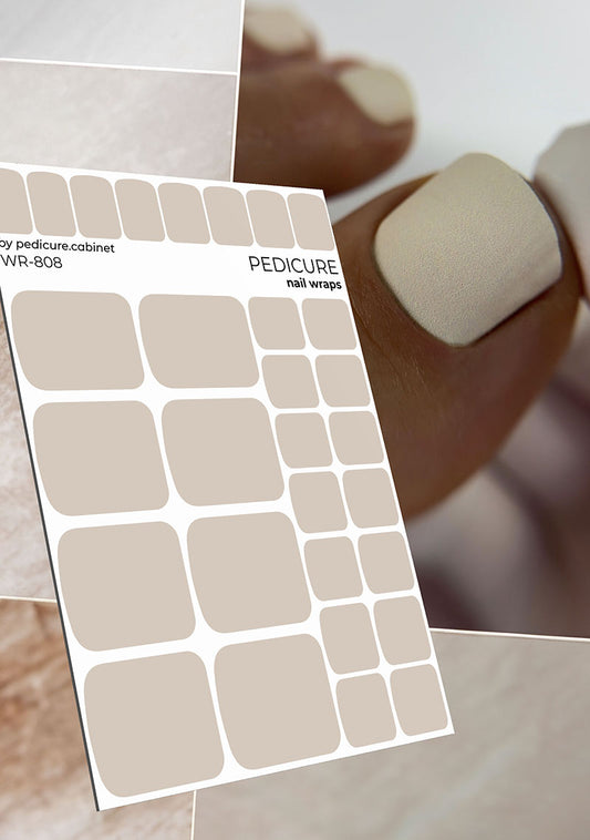 Pedicure Beige. Nail wrap WR-808