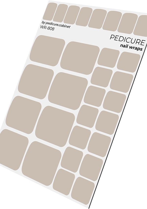 Pedicure Beige. Nail wrap WR-808