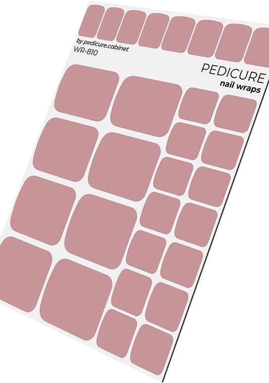 Pedicure Dusty Pink. Nail wrap WR-810