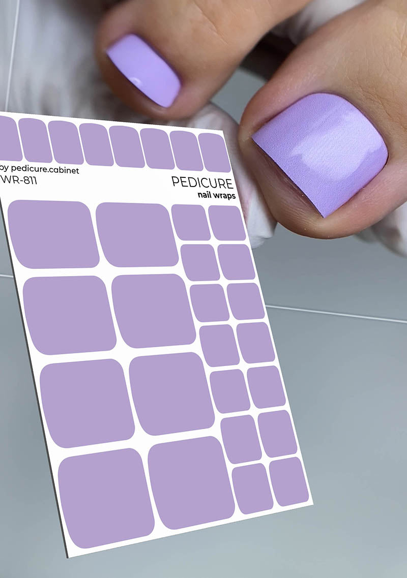 Pedicure Lilac light. Nail wrap WR-811