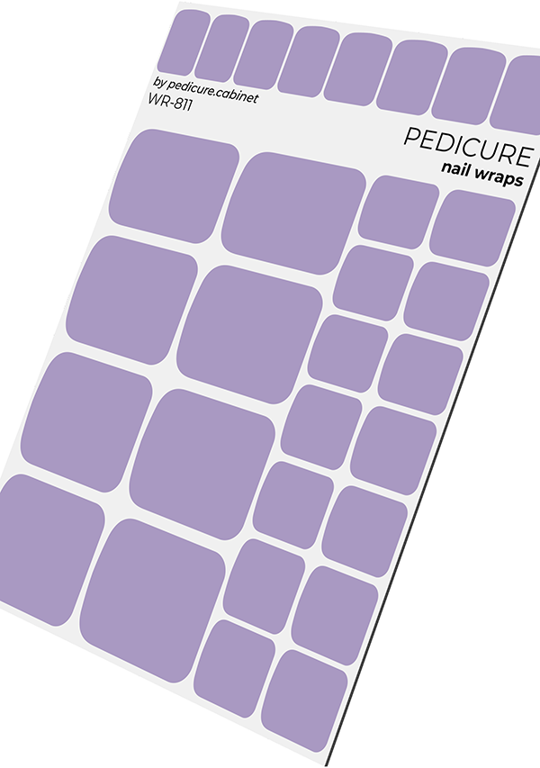 Pedicure Lilac light. Nail wrap WR-811