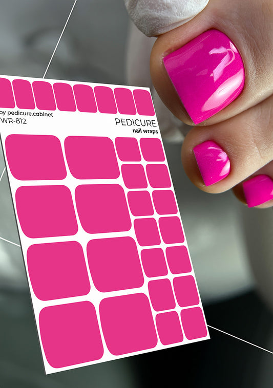 Pedicure Pink Barbie. Nail wrap WR-812