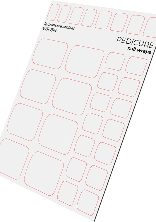 Pedicure White. Nail wrap WR-819