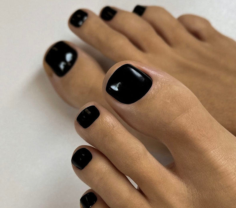 Pedicure Black. Nail wrap WR-820