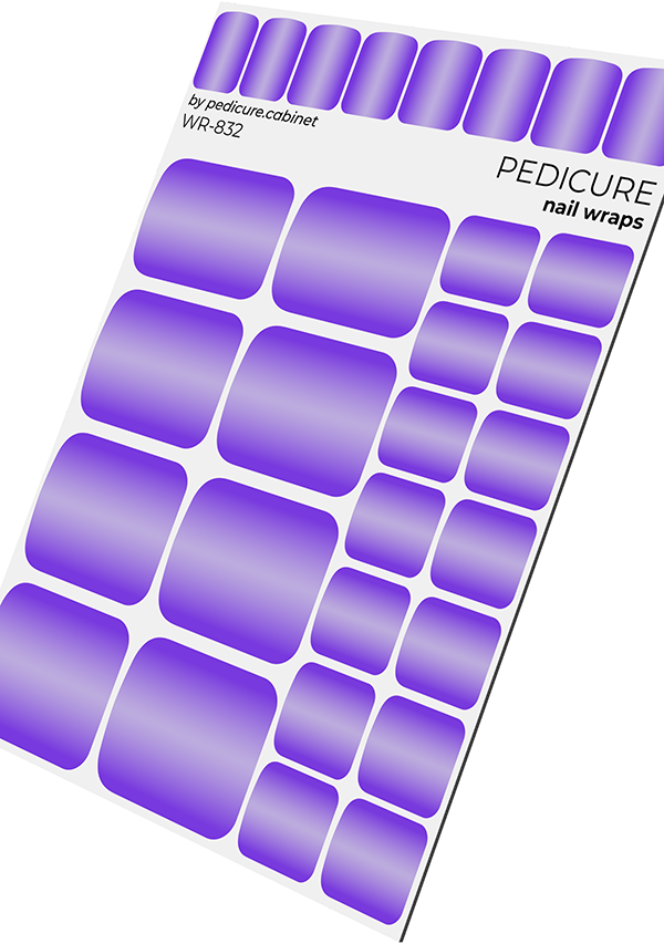 Pedicure Gradient. Lilac. Nail wrap WR-832