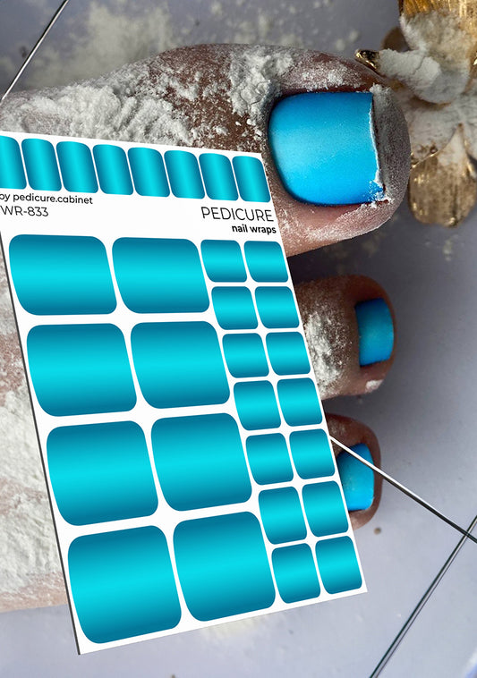 Pedicure Gradient. Blue. Nail wrap WR-833