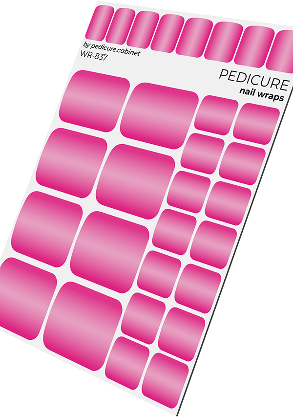 Pedicure Gradient. Pink. Nail wrap WR-837