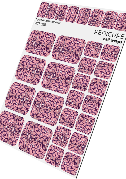 Pedicure Leo. Pink lilac. Nail wrap WR-856