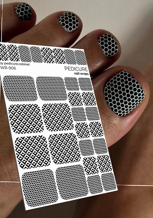 Pedicure Geometry. Nail wrap WR-906