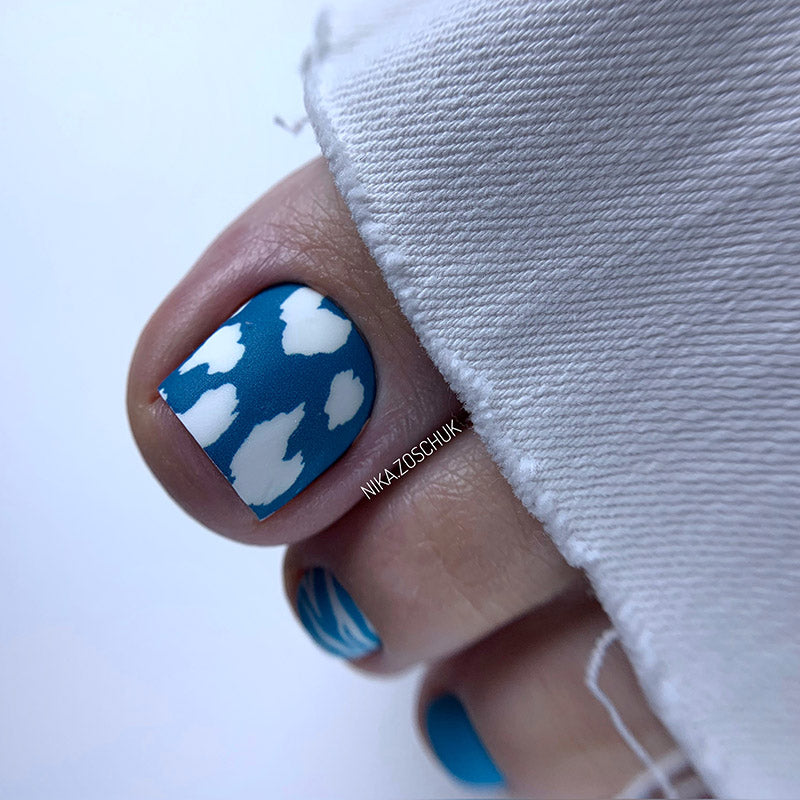 Pedicure Mix animal. Turquoise. Nail wrap WR-991