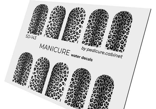 Manicure Leo. Color. Grey. Nail water decals SD-143