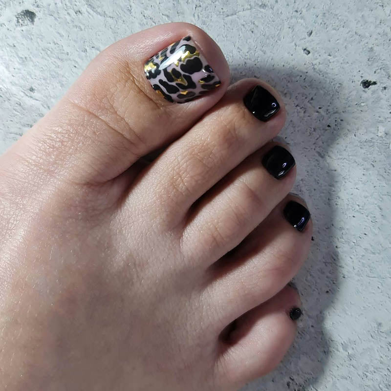 Pedicure Leo. Large. Foil gold. Nail water decals SF-090