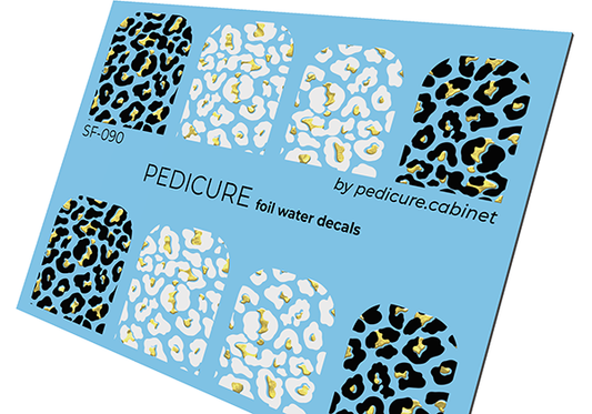 Pedicure Leo. Large. Foil gold. Nail water decals SF-090