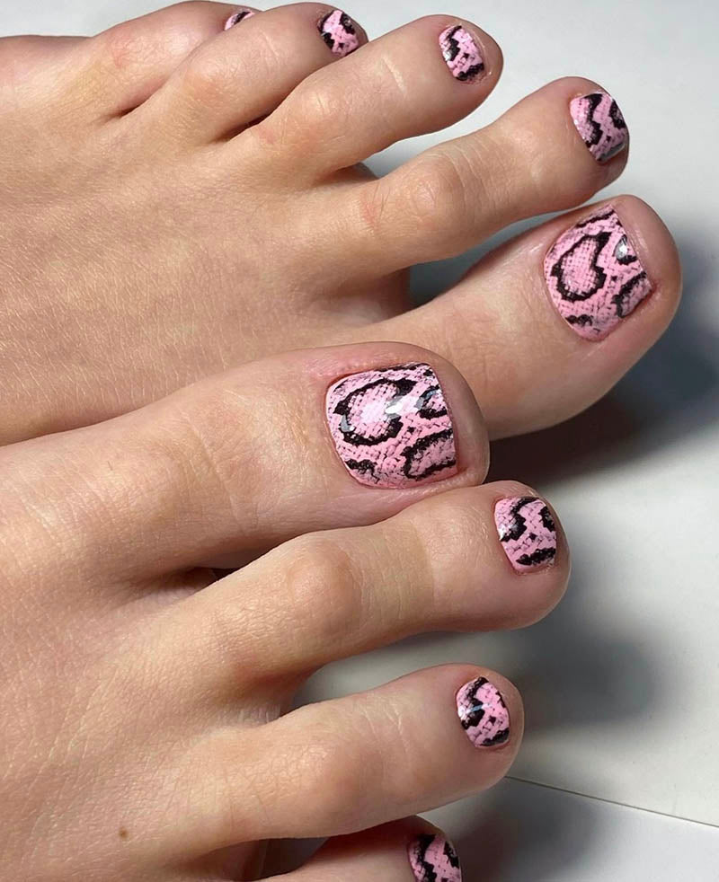 Pedicure Python. Nail water decals SR-001