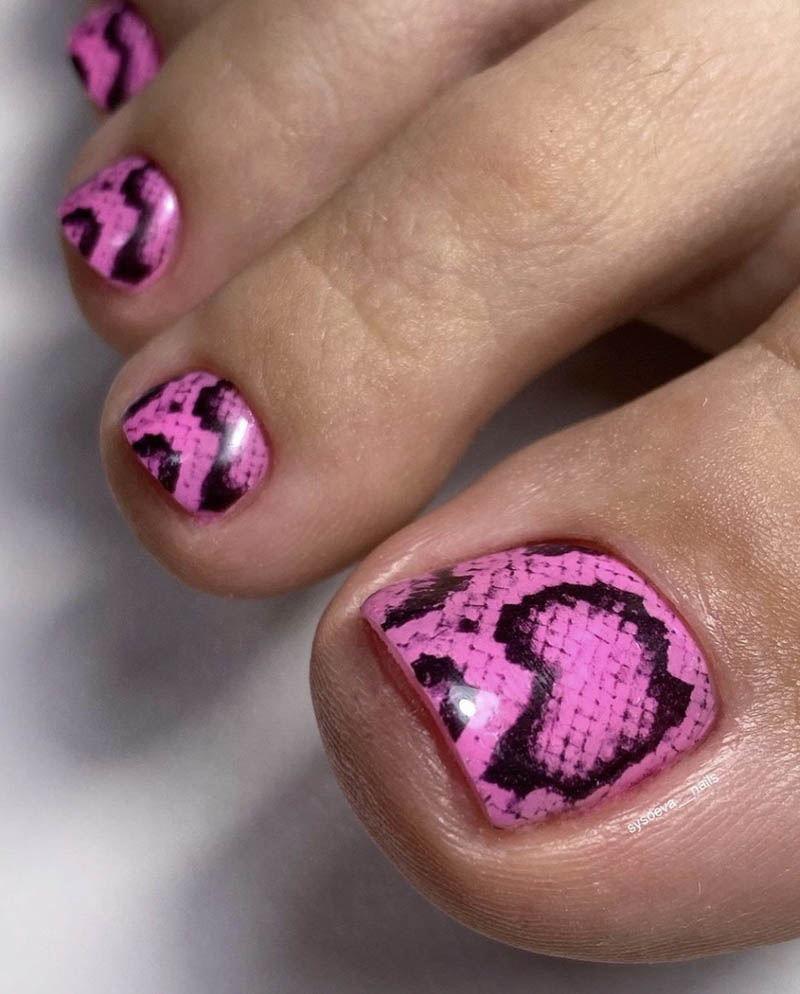 Pedicure Python. Nail water decals SR-001