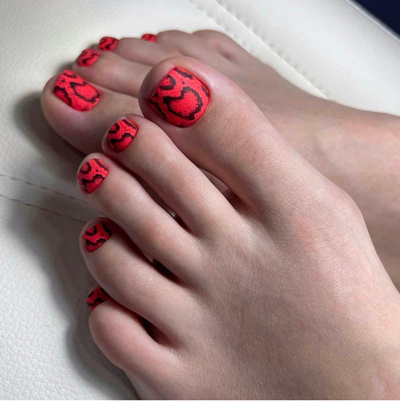 Pedicure Python. Nail water decals SR-001