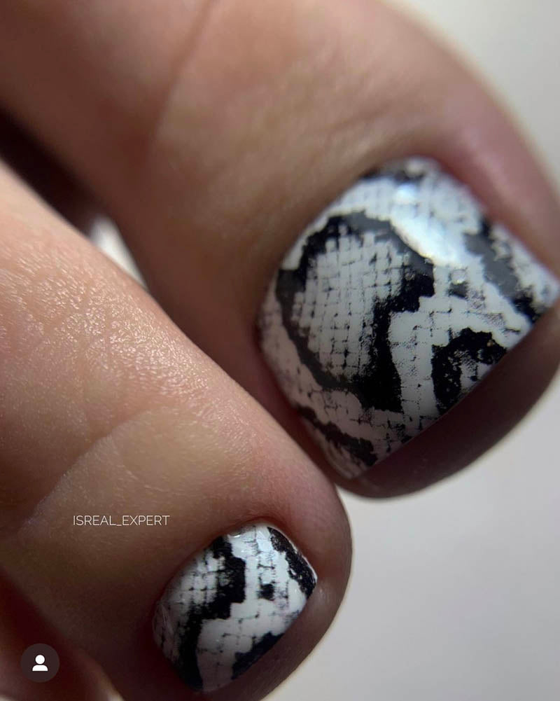 Pedicure Python. Nail water decals SR-001