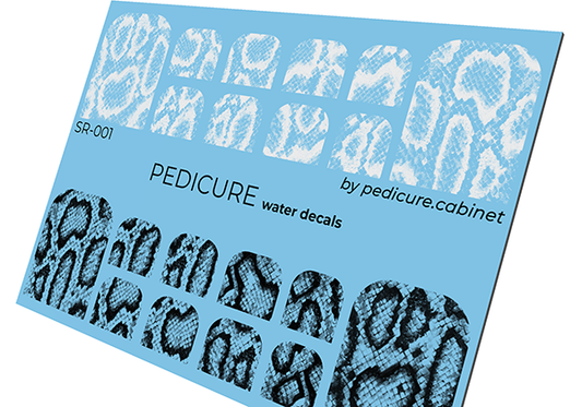 Pedicure Python. Nail water decals SR-001