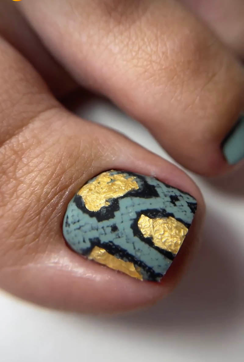 Pedicure Python. Large. Nail water decals SR-002