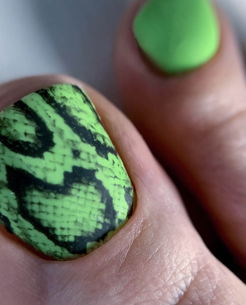 Pedicure Python. Large. Nail water decals SR-002