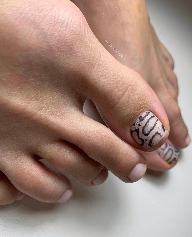 Pedicure Python. Large. Nail water decals SR-002