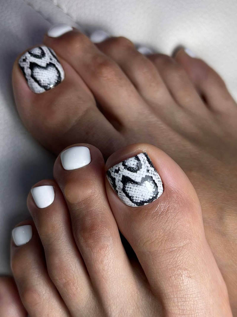 Pedicure Python. Large. Nail water decals SR-002