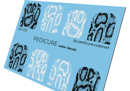 Pedicure Python. Large. Nail water decals SR-002