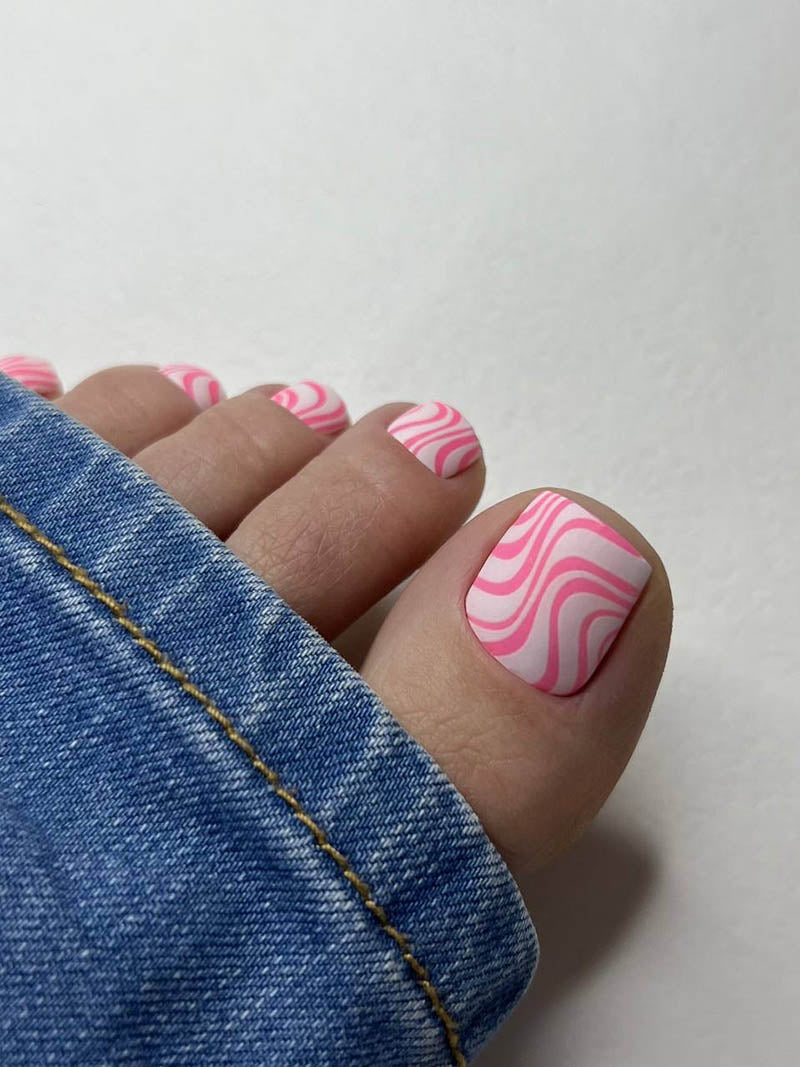 Pedicure Waves. Nail water decals SR-011