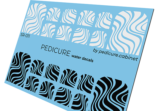 Pedicure Waves. Nail water decals SR-011