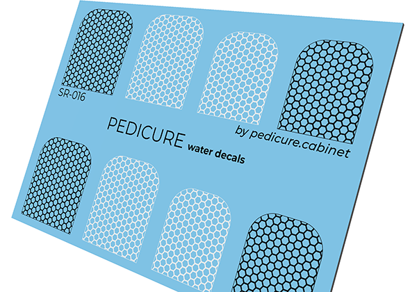 Pedicure Mesh. Large. Nail water decals SR-016