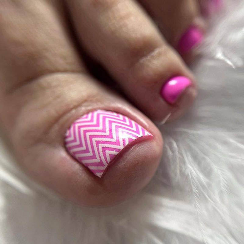 Pedicure Zigzag. Large. Nail water decals SR-022