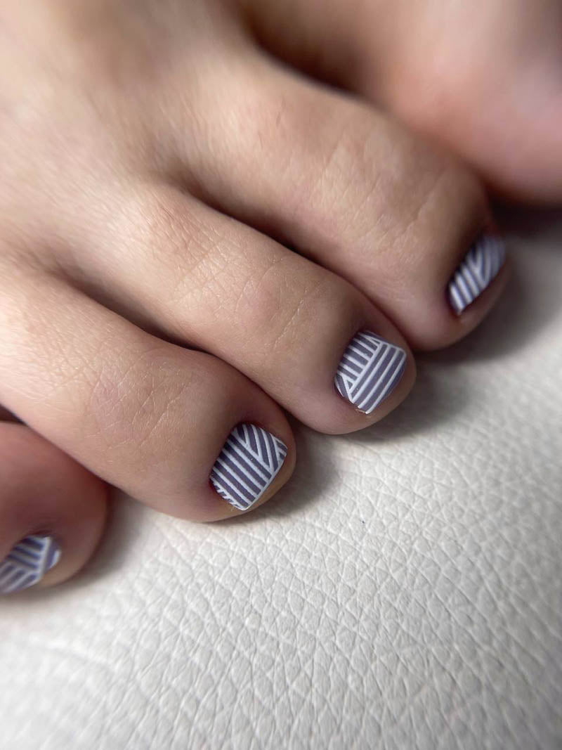 Pedicure Weaving. Nail water decals SR-023