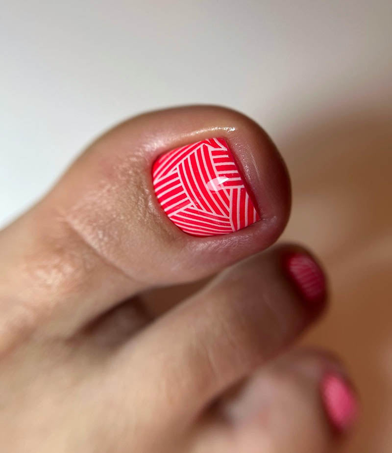 Pedicure Weaving. Nail water decals SR-023