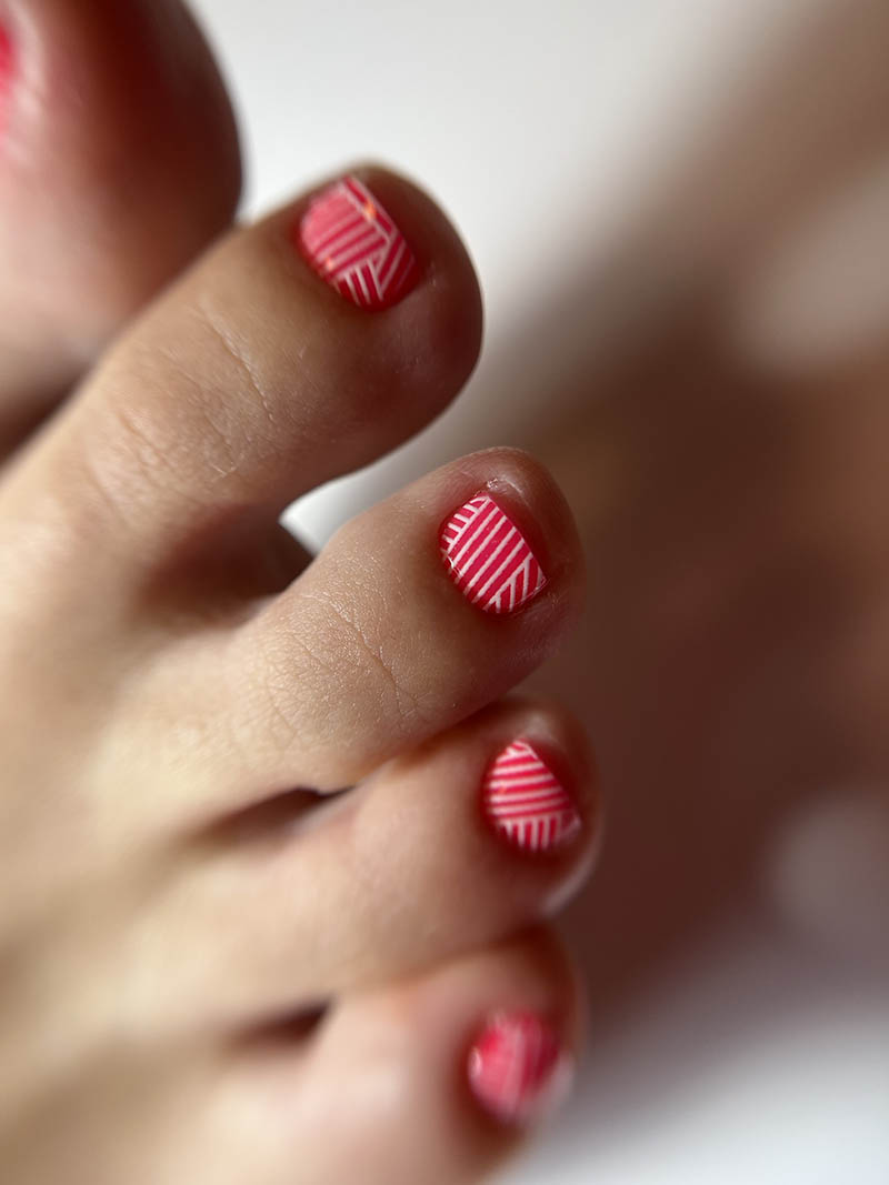 Pedicure Weaving. Nail water decals SR-023