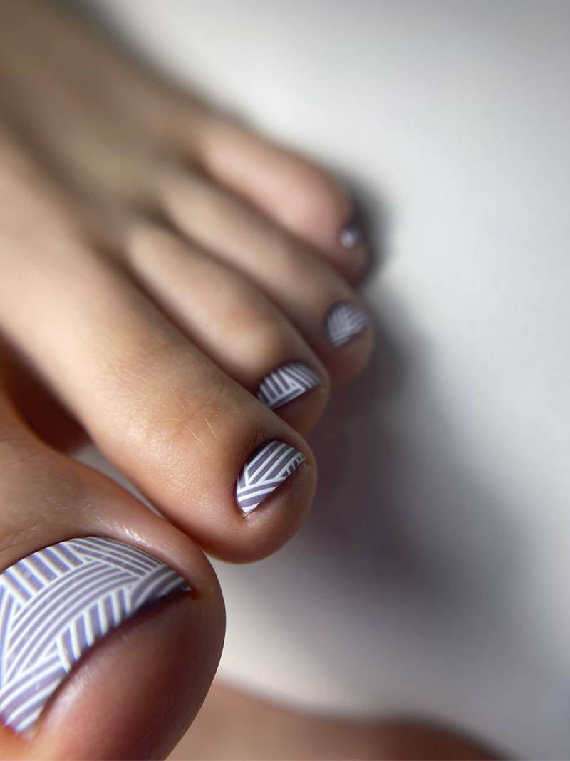 Pedicure Weaving. Nail water decals SR-023