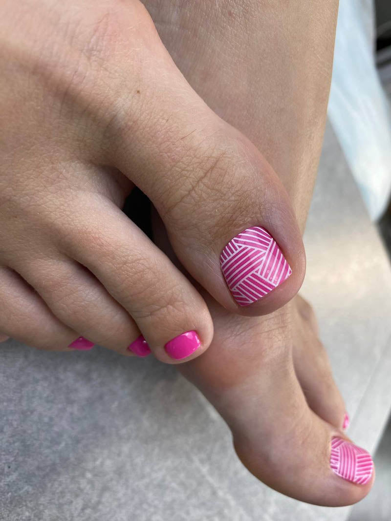 Pedicure Weaving. Large. Nail water decals SR-024