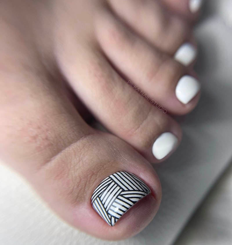 Pedicure Weaving. Large. Nail water decals SR-024