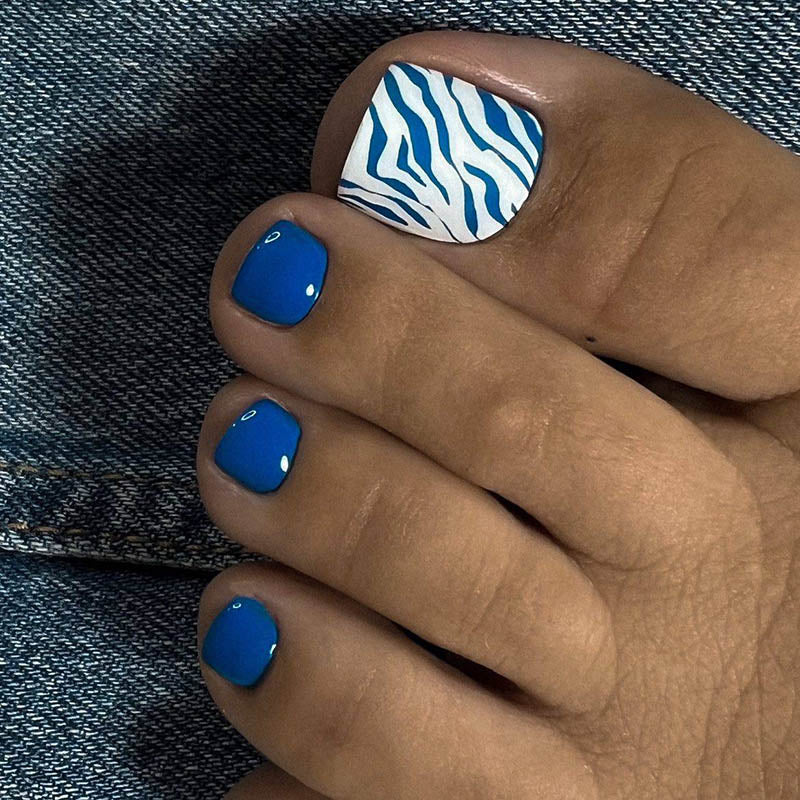 Pedicure Zebra. Large. Nail water decals SR-026