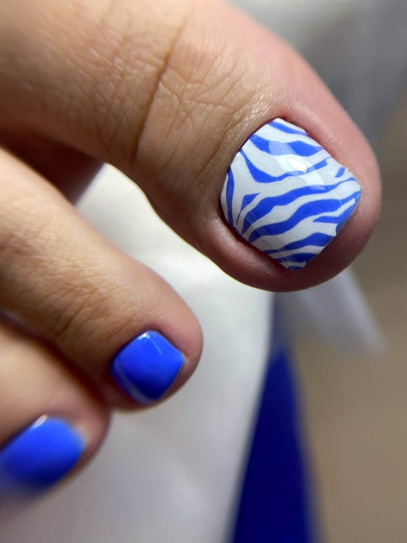 Pedicure Zebra. Large. Nail water decals SR-026