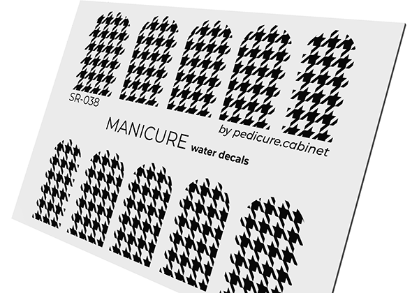 Manicure Lapka. Black. Nail water decals SR-038