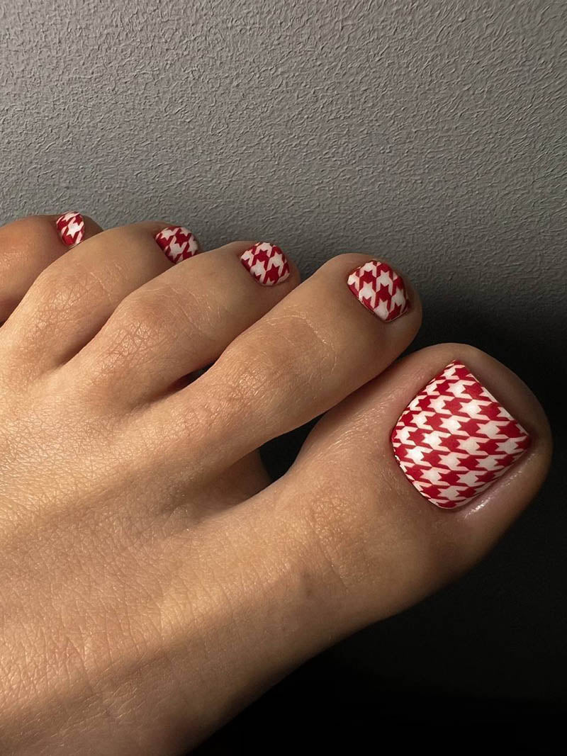 Pedicure Lapka. Red. Nail water decals SR-058