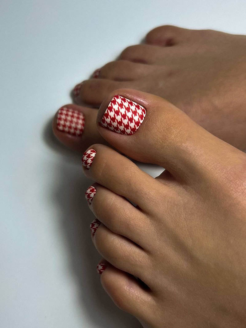 Pedicure Lapka. Red. Nail water decals SR-058