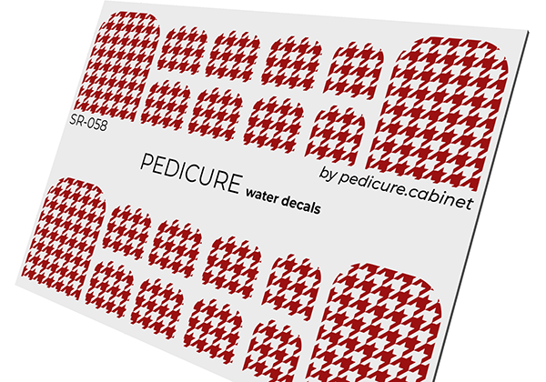 Pedicure Lapka. Red. Nail water decals SR-058