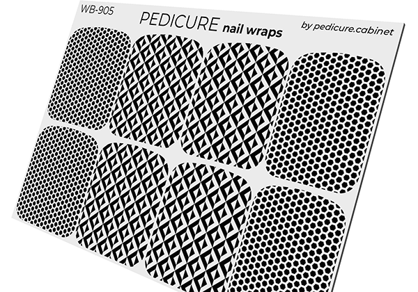 Pedicure Geometry. Large. Nail wrap WB-905