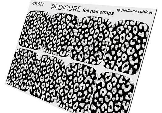 Pedicure Leo. Foil silver. Large. Nail wrap WB-922