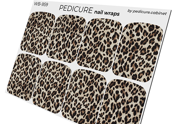 Pedicure Leo small. Brown. Large. Nail wrap WB-959