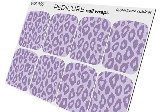 Pedicure Leo monochrome. Lilac. Large. Nail wrap WB-965